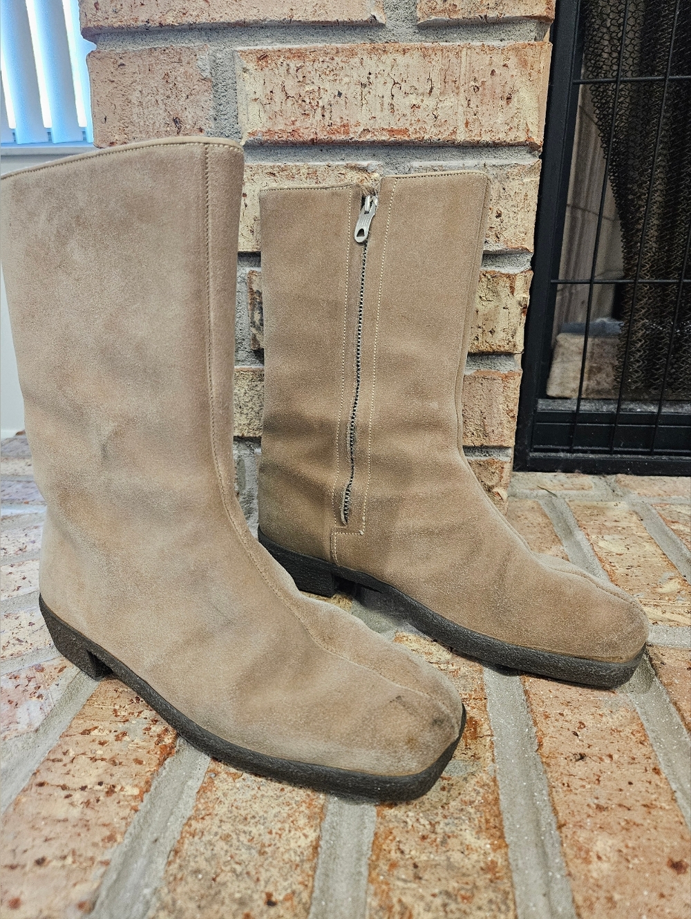 Morlands England Sheepskin Tan Suede Womens 7  Winter Warm Cozy